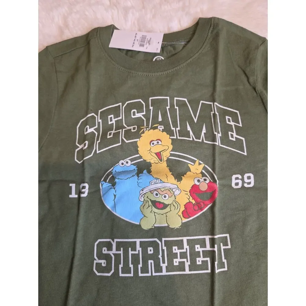 NWT Old Navy Sesame Street Toddler Graphic T-Shirt Norfolk Pine Green Size 5T